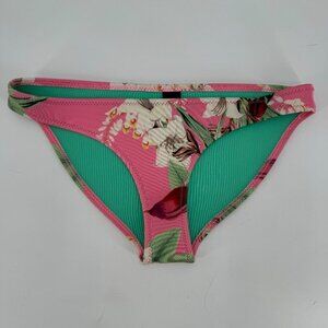 Triangl Aloha Island Pink Floral Neoprene Tropical Beach Large Bikini Bottoms